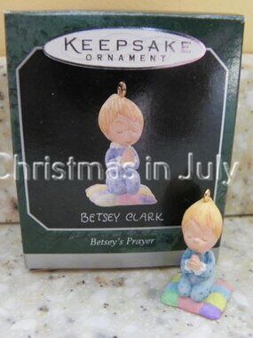 Hallmark 1998 Betsey's Prayer Clark miniature Christmas Ornament